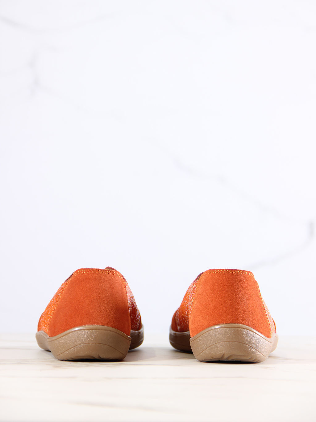 Босоногие туфли 188.natabr.Оранжевый наплак+оранжевая замша