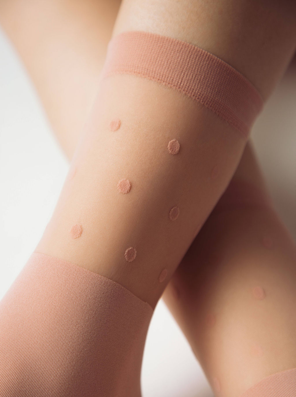 CONTE Удлиненные носки с прозрачным верхом в горошек FANTASY bianco  19С-29СП - Conte elegant фото 17