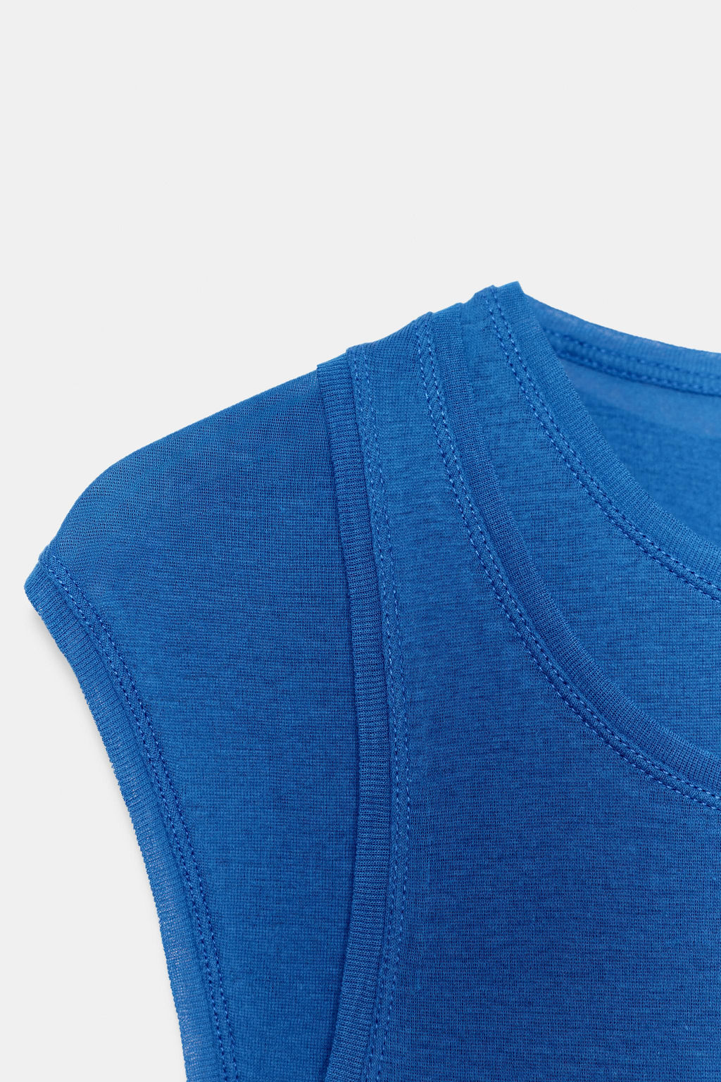 CAMISETA SUPIMA® EFECTO DOBLE / Azul el?ctrico - Zara фото 5