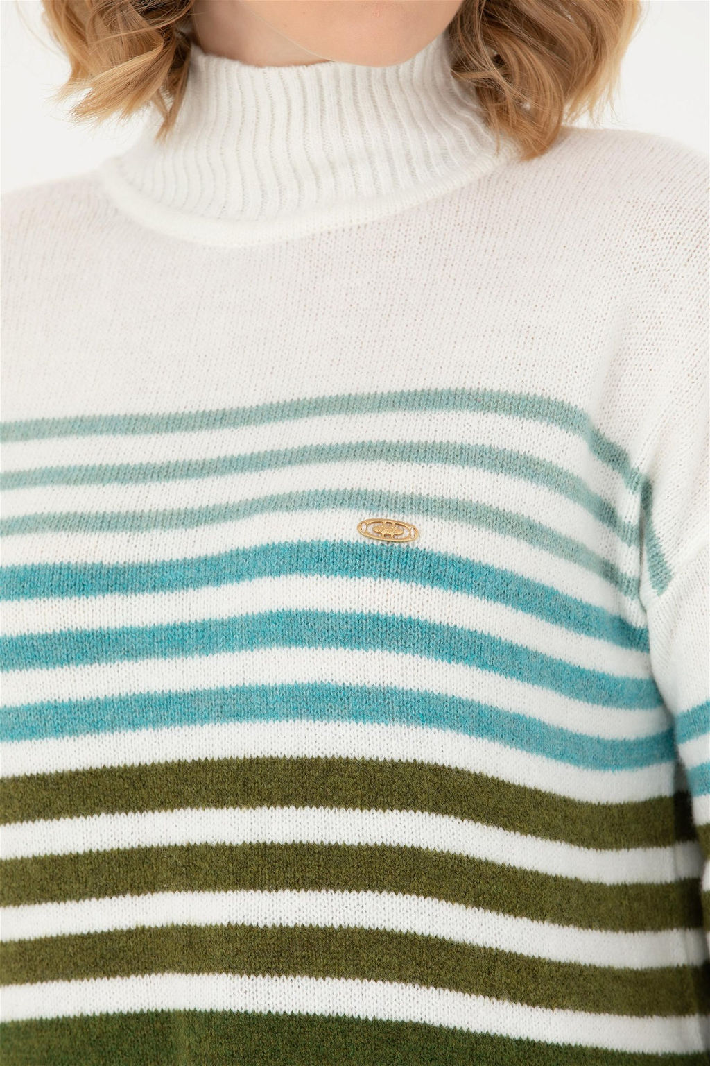 Женский свитер с высоким воротником песочного цвета Неожиданная скидка в корзине - U.s. polo assn фото 7