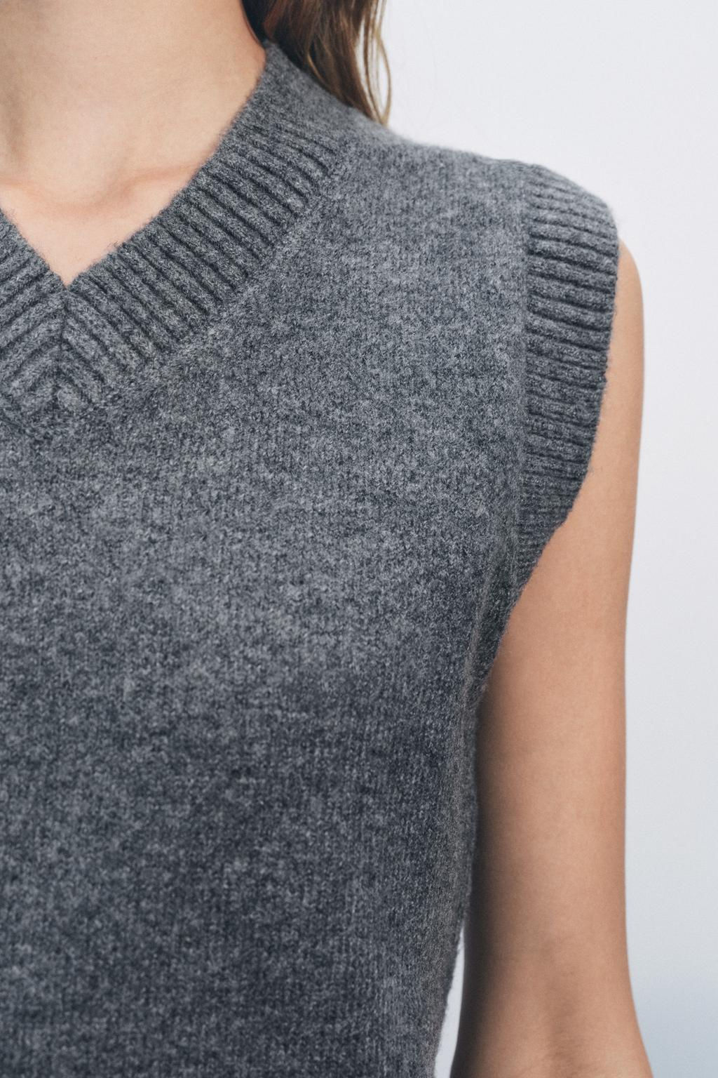 PLAIN KNIT VEST - Zara фото 2