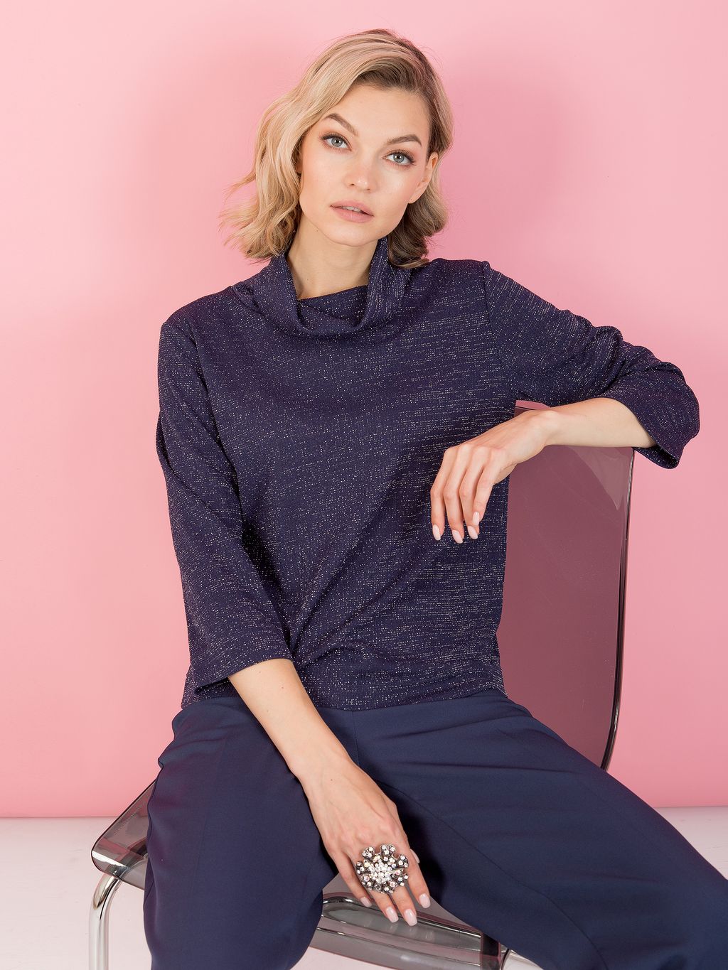 Джемпер из трикотажа с люрексом - Stilla фото 2