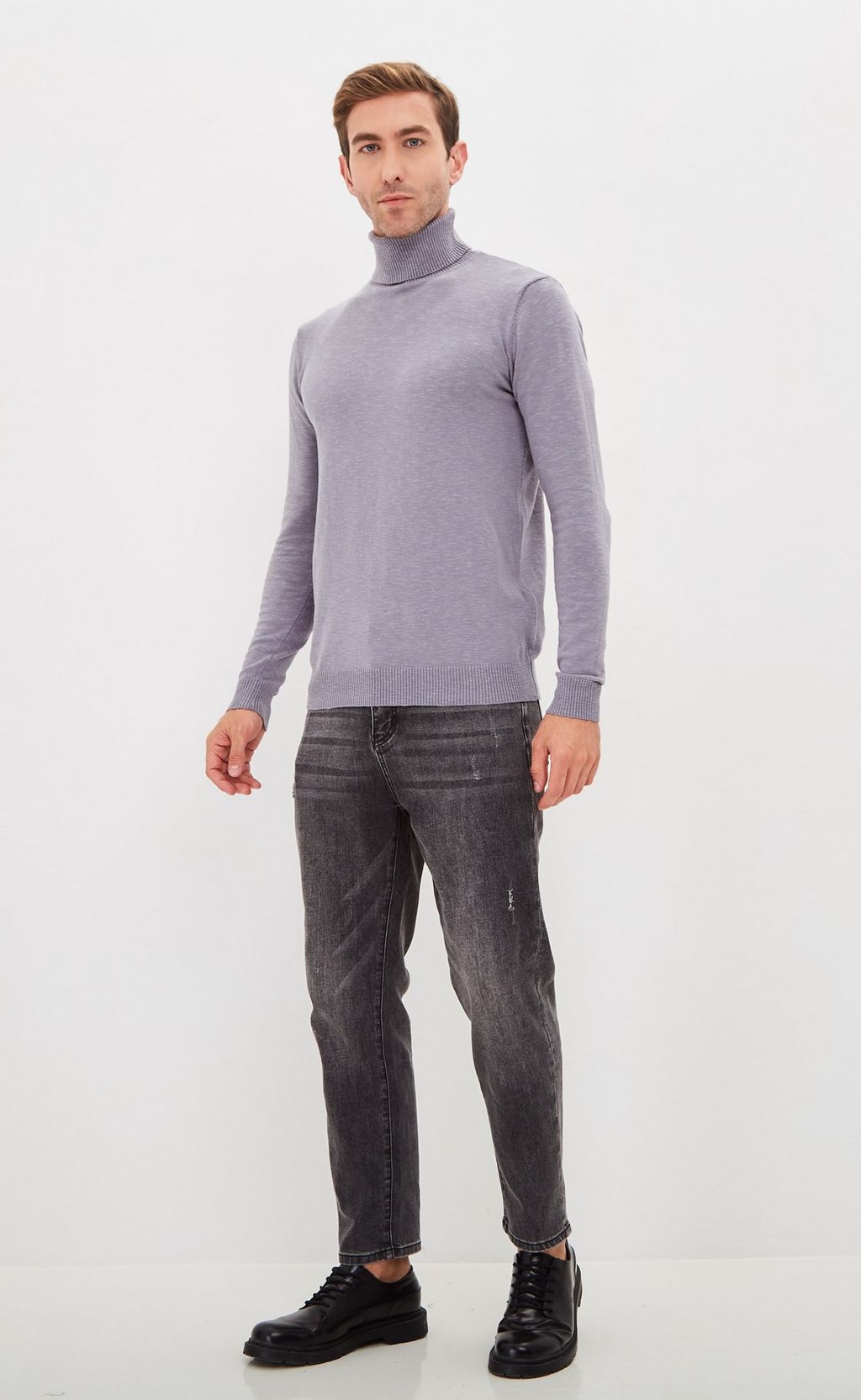 Водолазка F021-15608 grey melange - Fine joyce фото 4