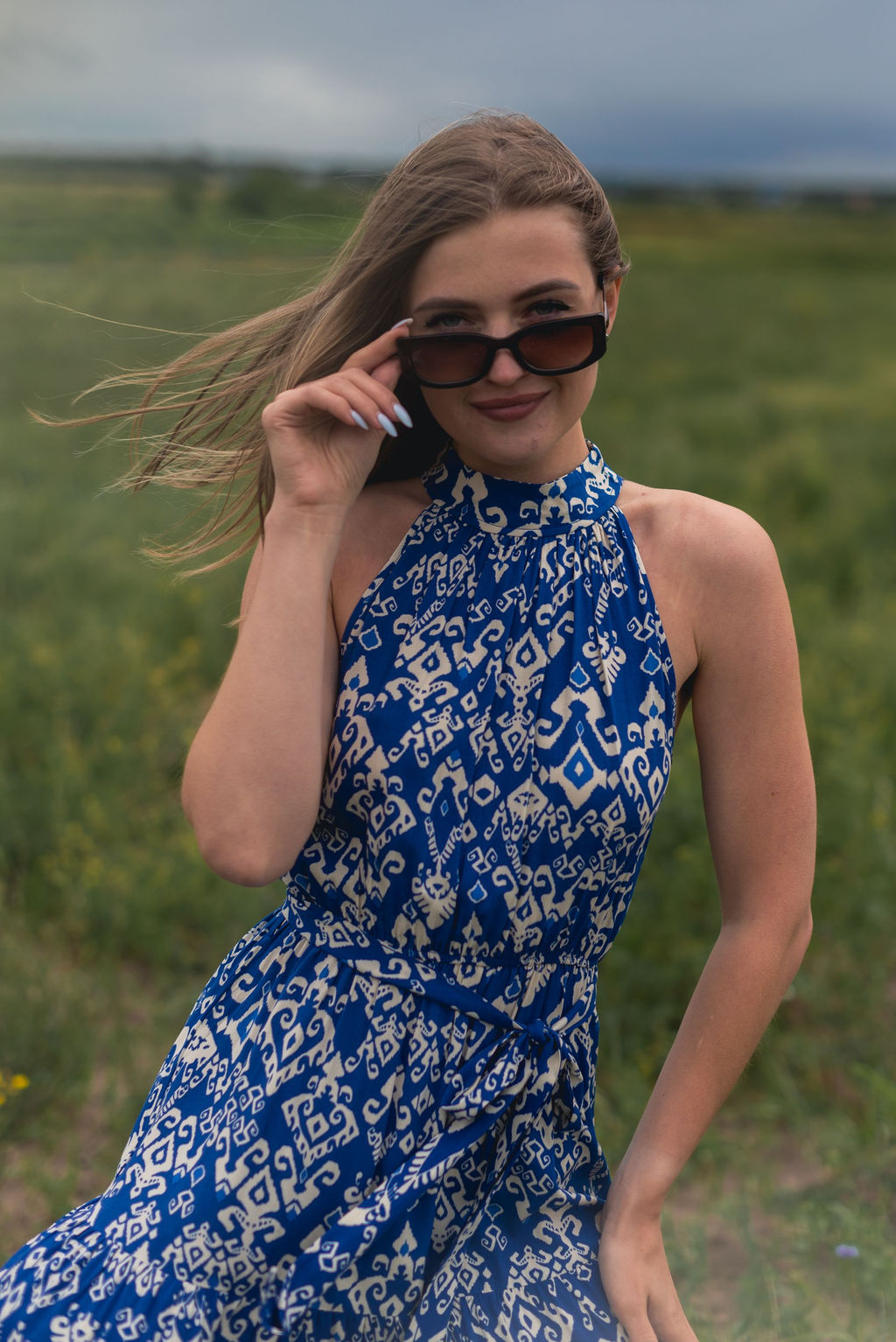 Платье Тахира (синий) - Nadi bordo фото 4