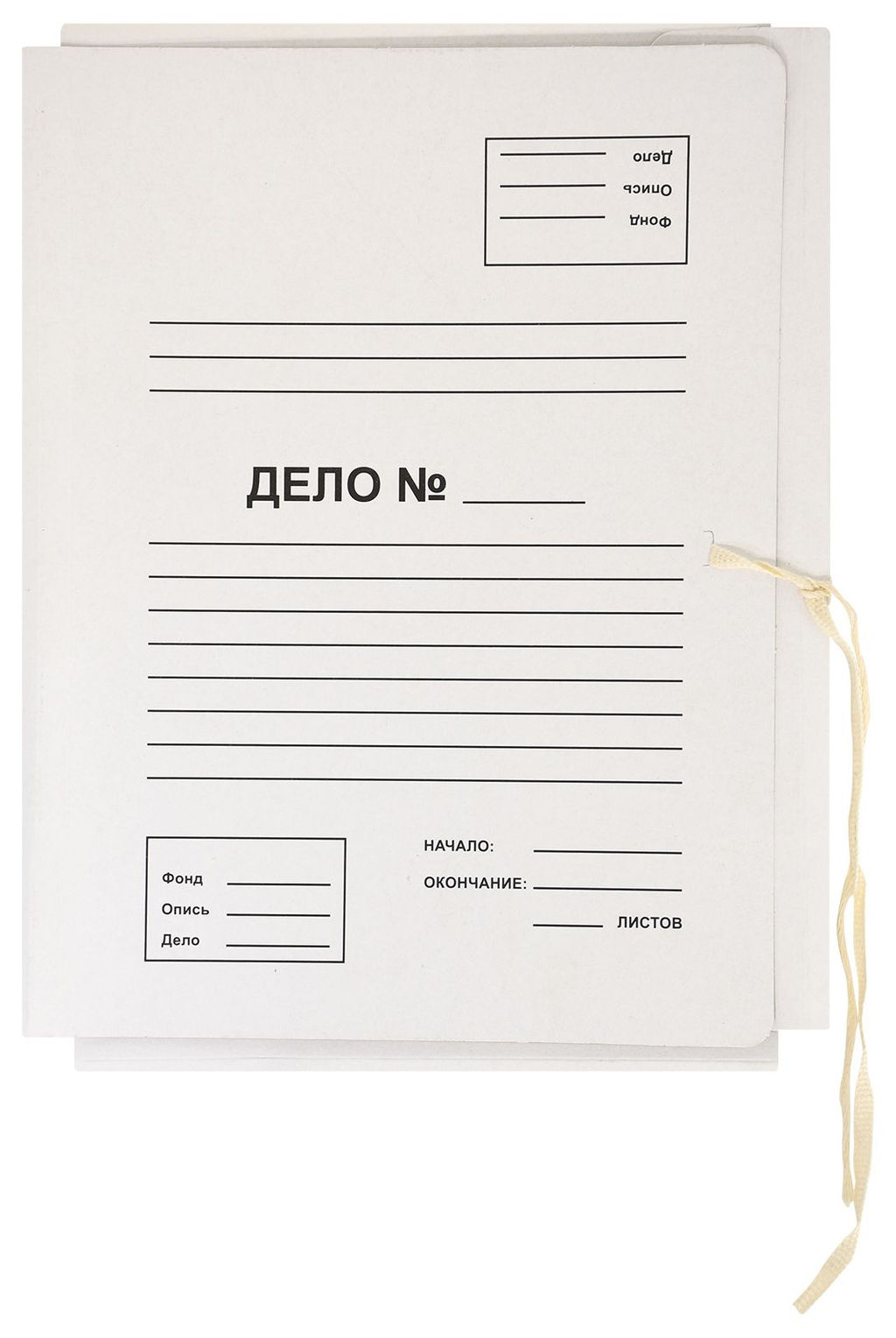 Цена за 2 шт. Папка с завязками INFORMAT "Дело" А4, немелованный картон 380 г/м2, белый, расши...