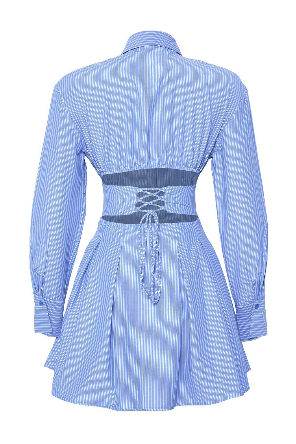 TRENDYOLMILLA Siyah Korse Detayl? Poplin K?sa Elbise TPRAW25EL00108 фото 7