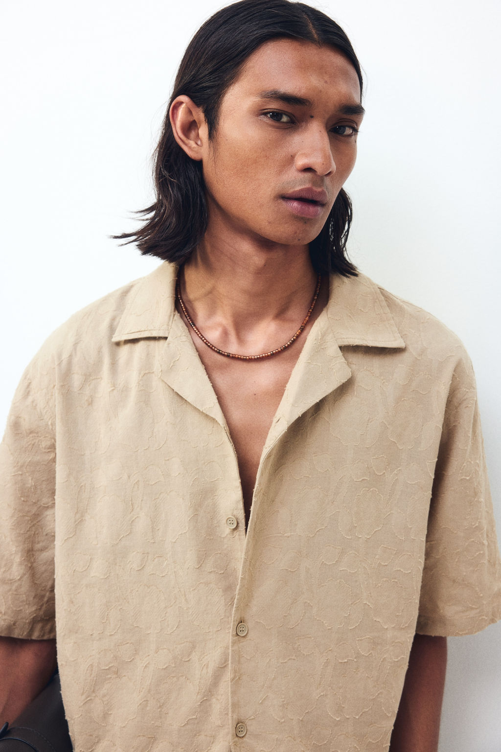 Camisa resort con textura Relaxed Fit - H&m фото 3