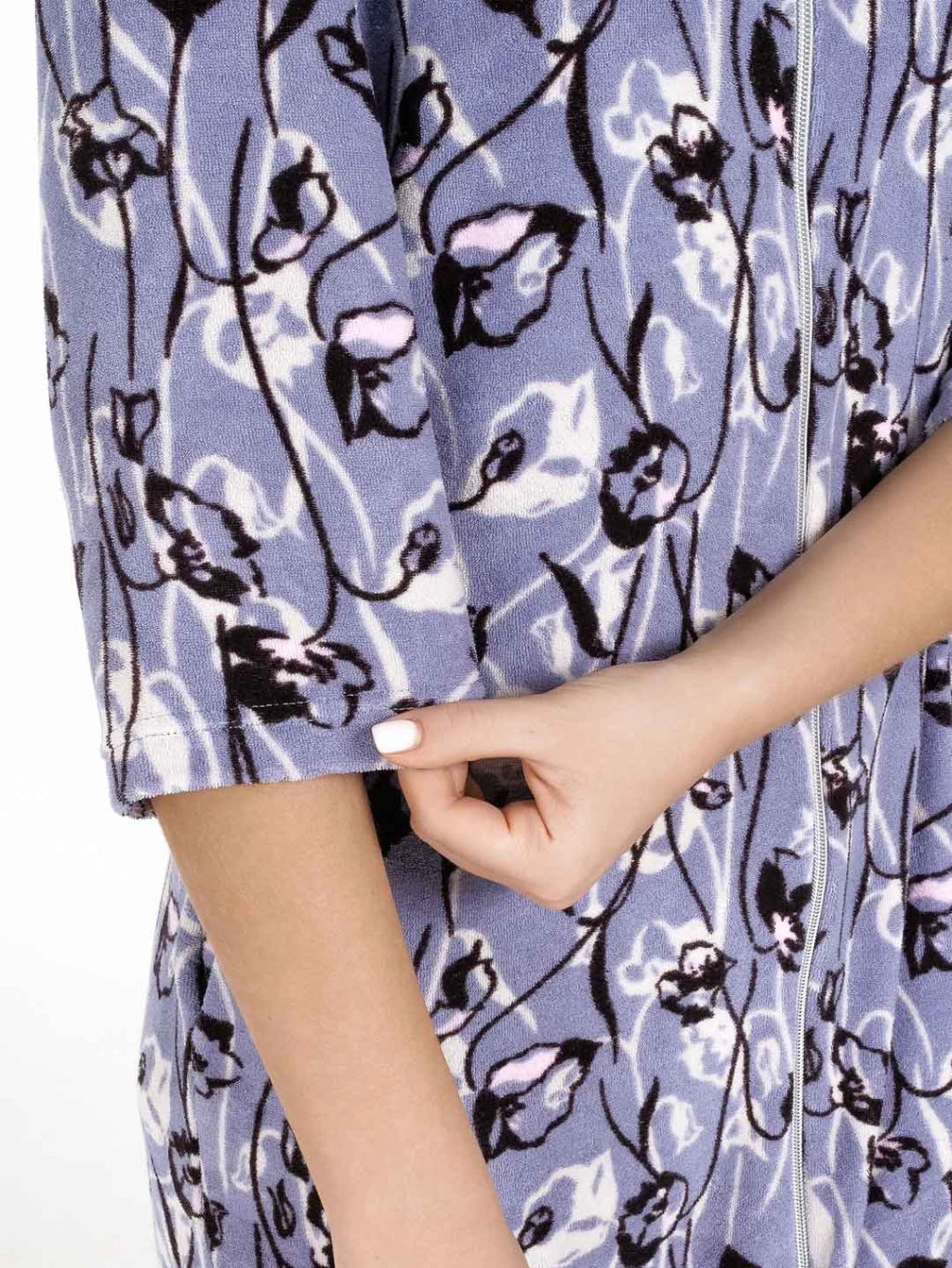 Халат женский, цвет голубой