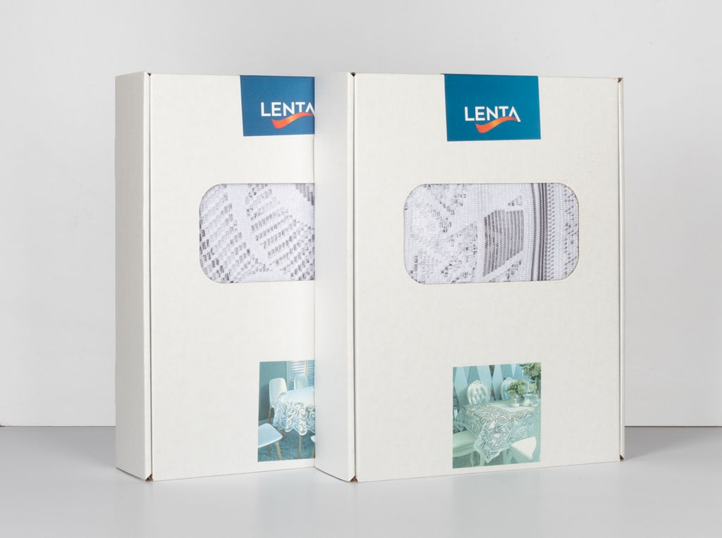 Скатерть декоративная Д220АБ/кор. 2775 бел.с яр-серым 2.50 м*1.60 м рис. Д220АБ