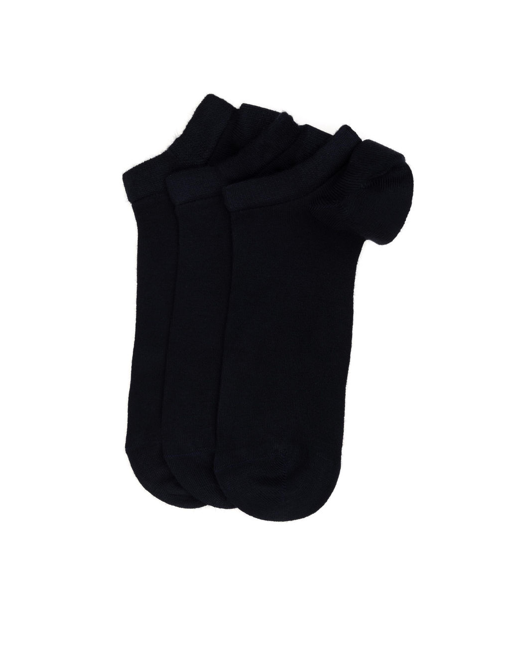 Erkek Bambu Kar___ml_ 3l_ Paket Lacivert Patik Basic _orap