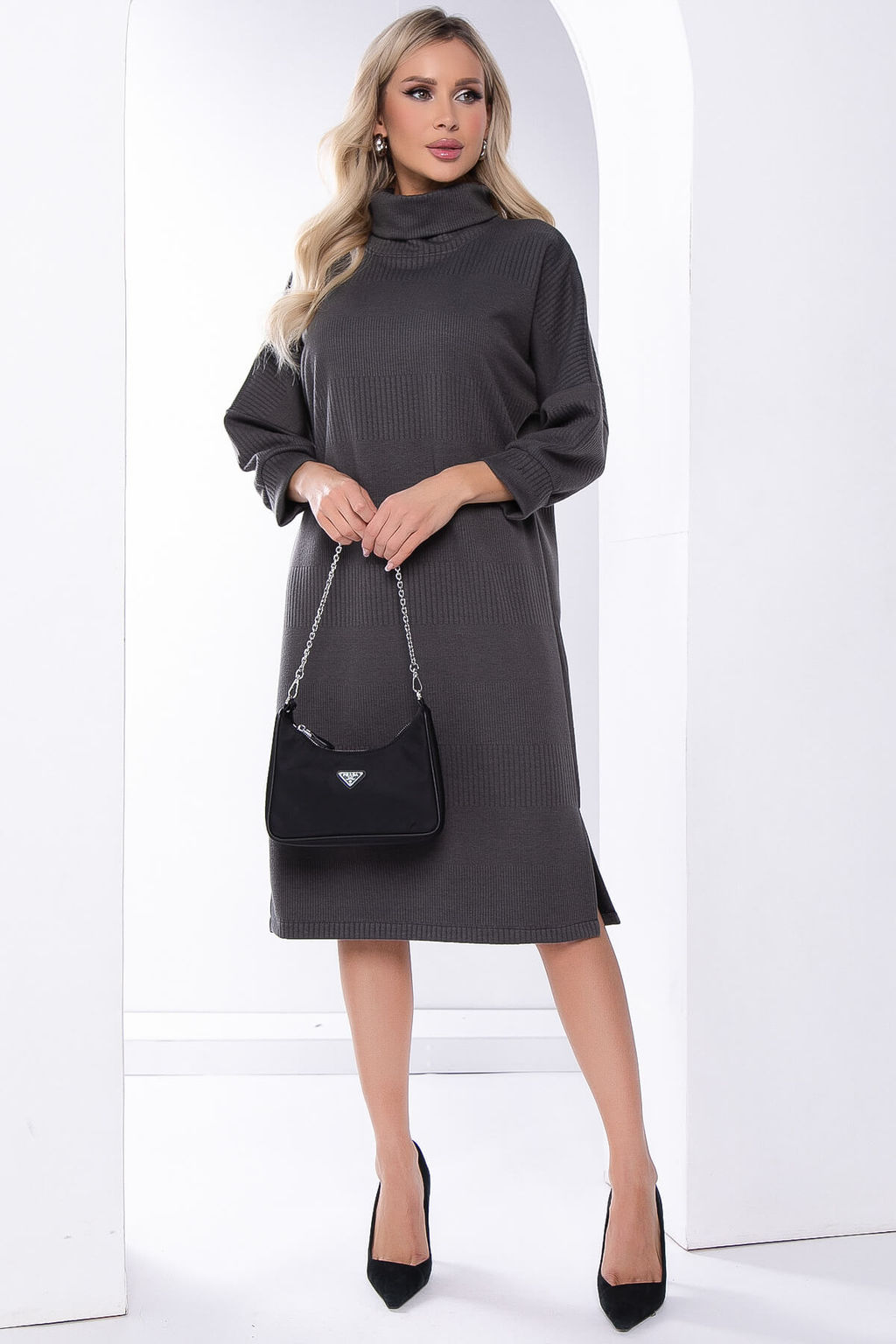 Платье Никс (графит) П8127 - Lt collection фото 8