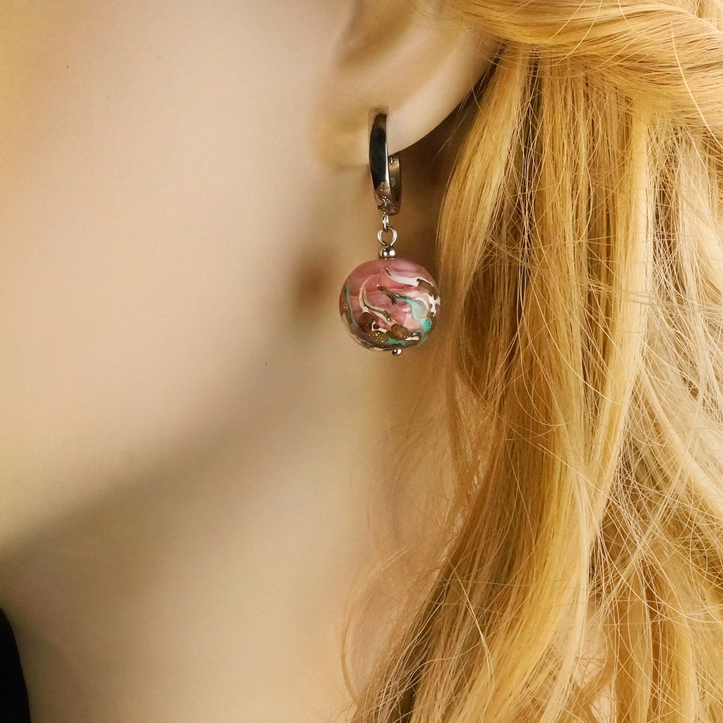 Серьги из муранского стекла ROSE PAYSAGE LS3472