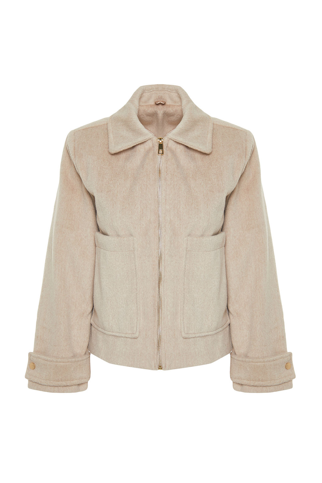 TRENDYOLMILLA Vizon Oversize Kal?p Kase Ince Ceket Mont TWOAW25MO00084  фото 6