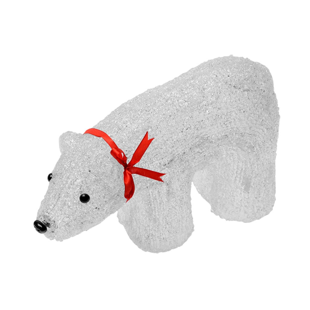 ULD-M3423-040/STA WHITE IP20 WHITE BEAR Фигура светодиодная Белый медведь, 35*22см, 40 светодиодов. Белый свет. Провод прозрачный. TM Uniel - Volpe фото 3