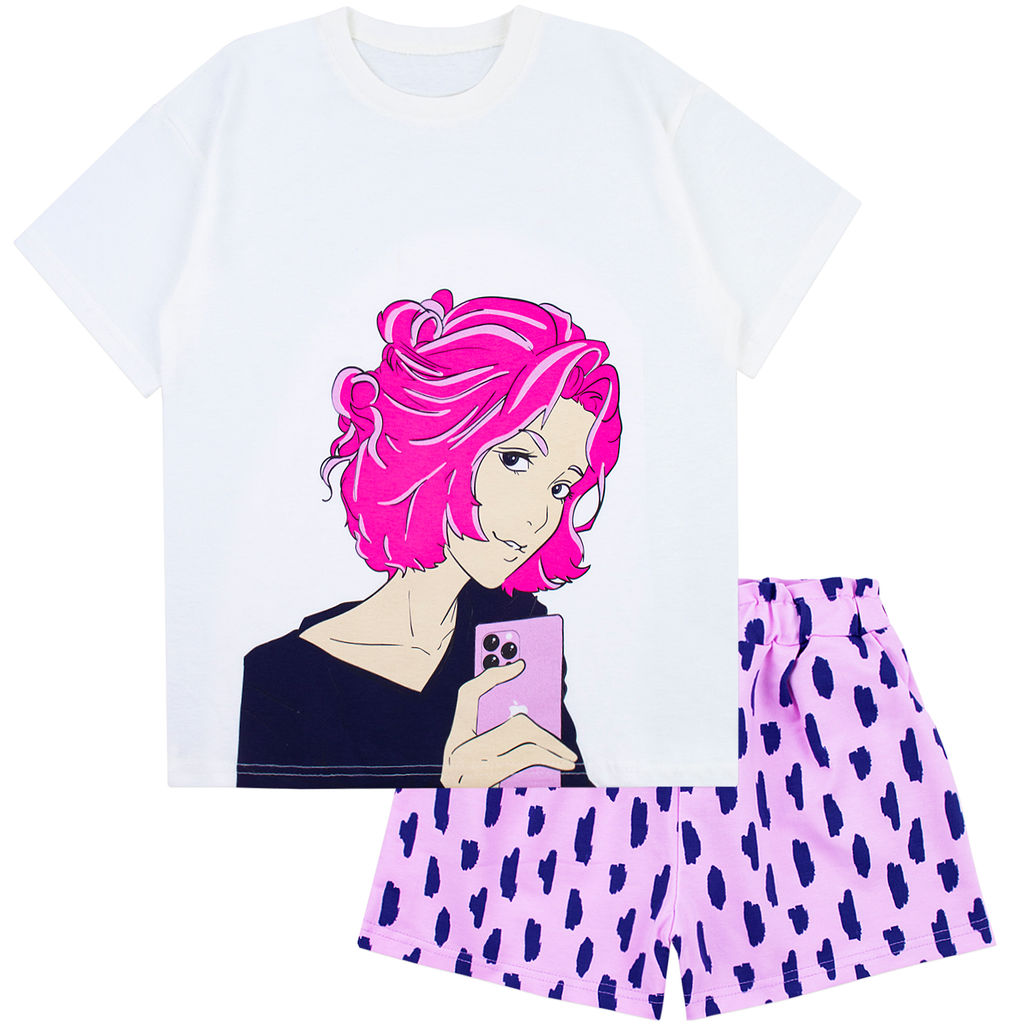 Комплект футболка кулирка, шорты футер 2х нитка петля 7010900101 - Youlala фото 12