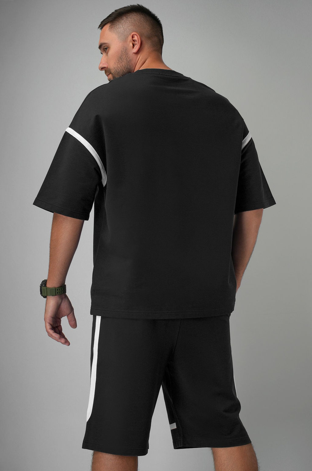 Мужской костюм оверсайз из футера двухнитки Happyfox  фото 27