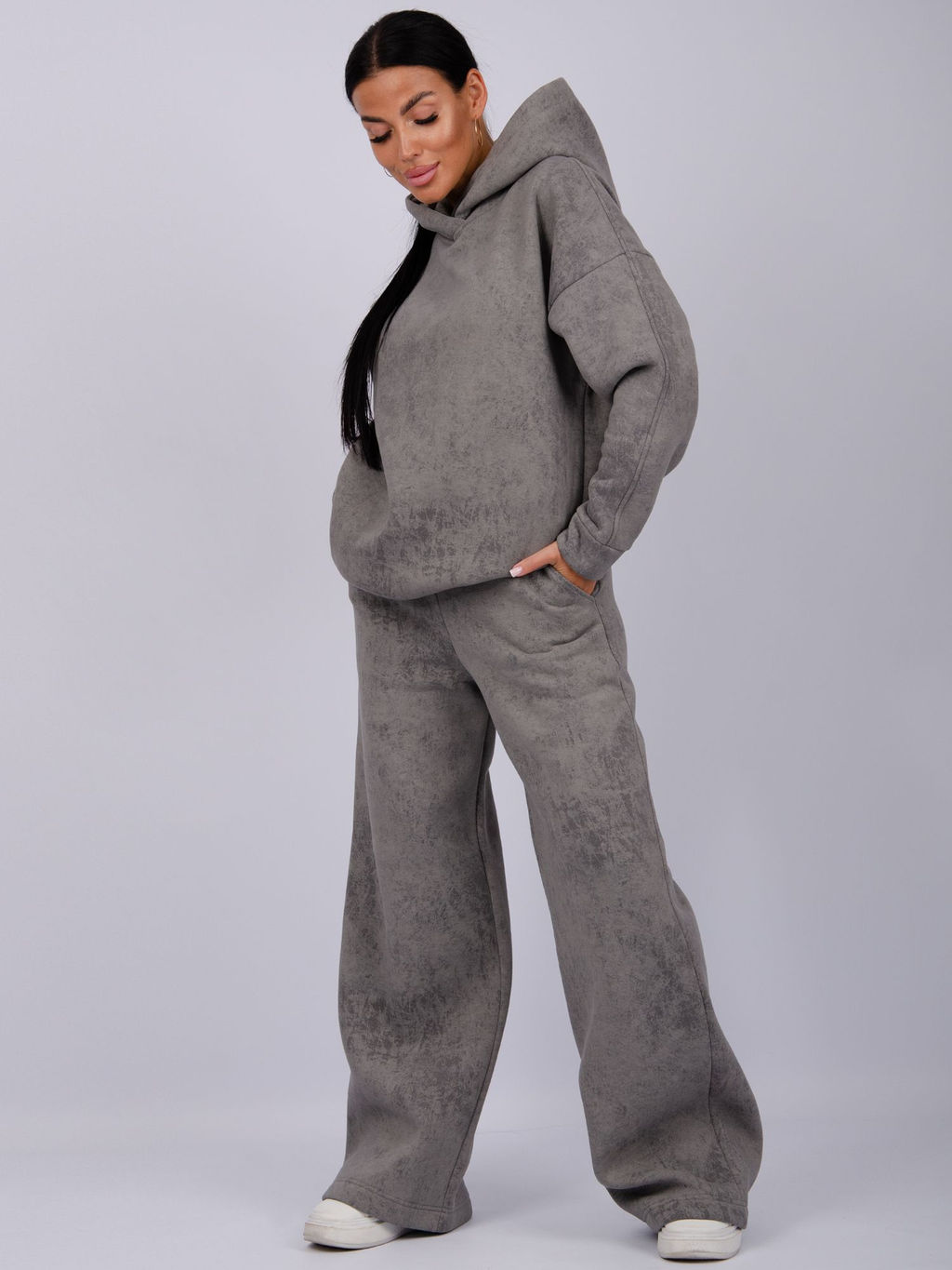 Костюм Винтаж чёрный, футер начес (М) - Малина фото 66