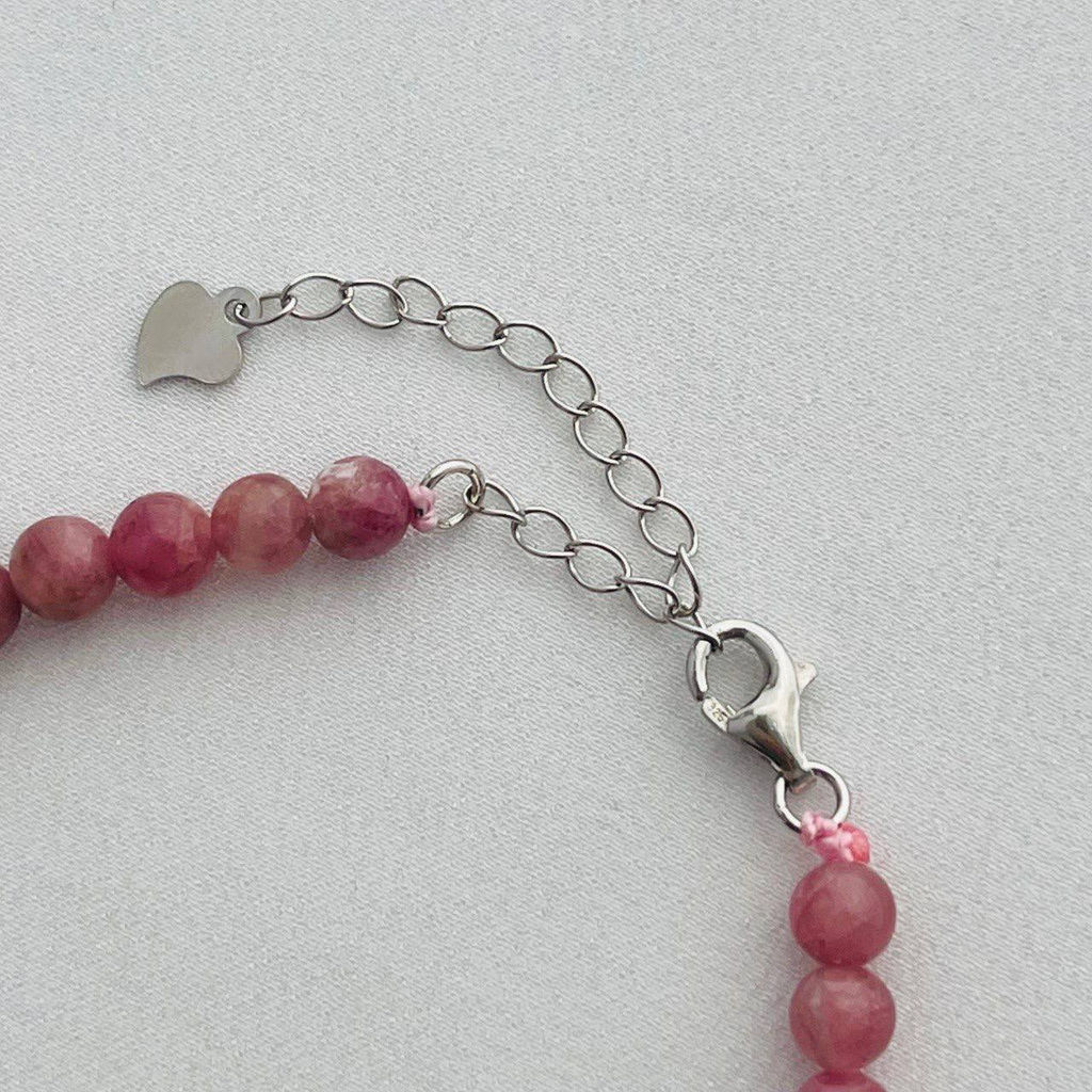 Бусы из розового Турмалина