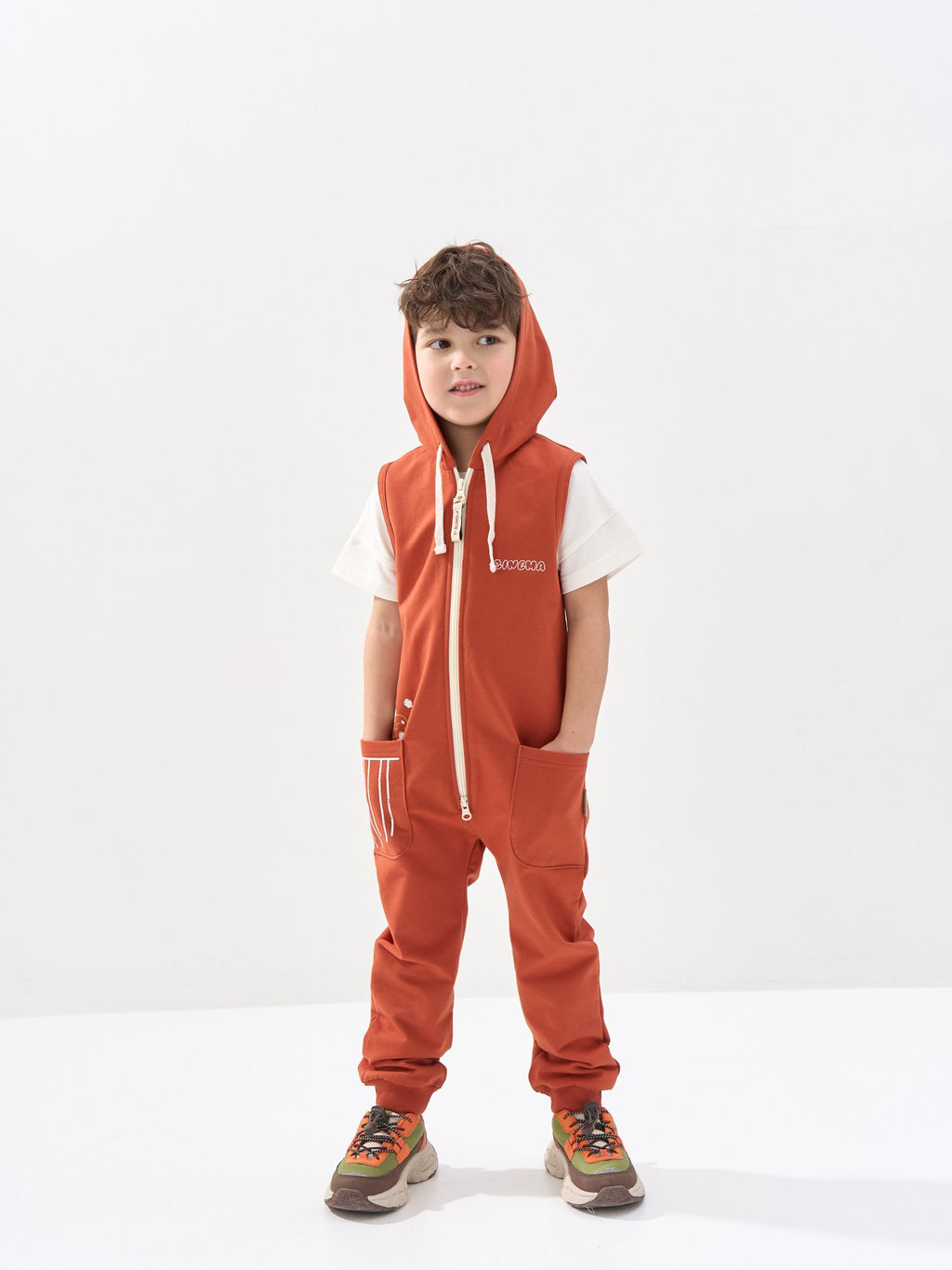 Ромпер с длинными штанинами "Терракот"