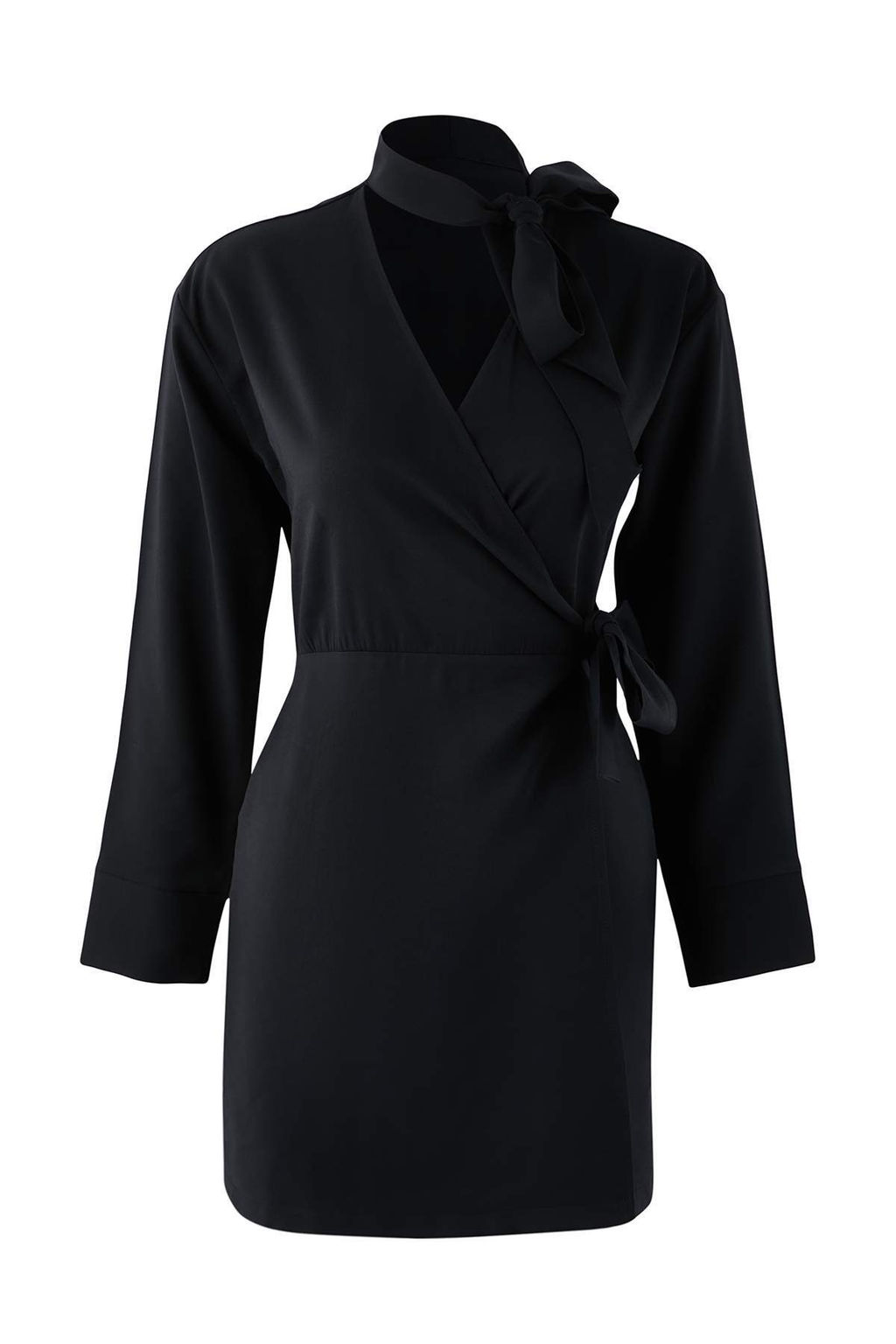 Siyah Duz K?sa / Mini Dokuma Elbise TWOAW26EL00291 - Trendyolmilla фото 5