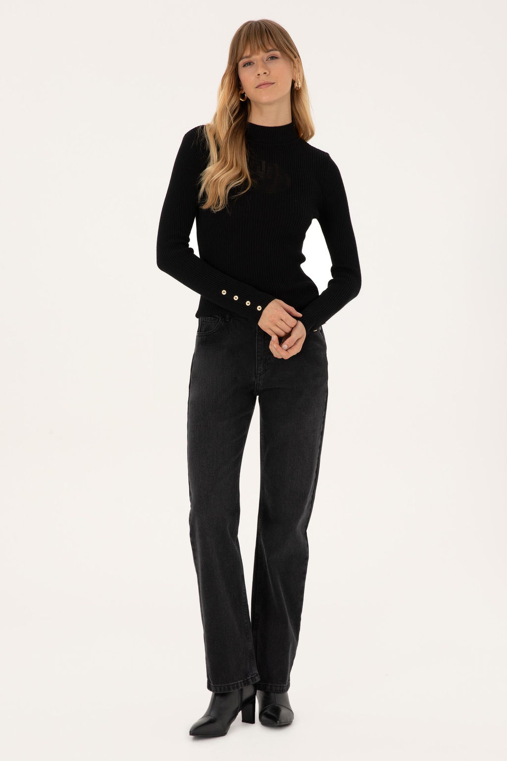 Kad_n Siyah Yar_m Bal_k__ Yaka Kazak - U.s. polo assn фото 4