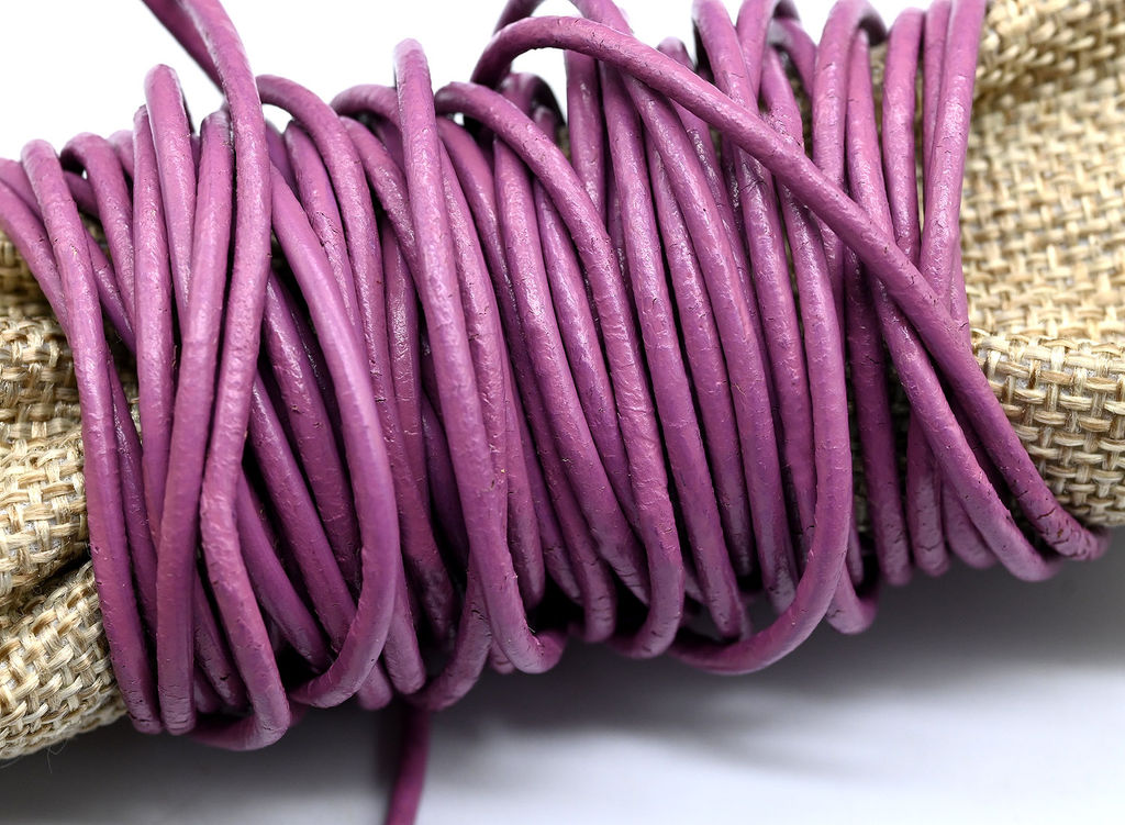 Шнур кожа искусственная 2мм цв. сине-фиолетовый, цена указана за метр - Радуга камня фото 4