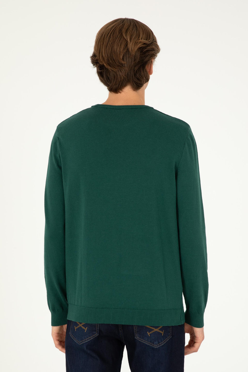 Мужской зеленый базовый свитер Неожиданная скидка в корзине - U.s. polo assn фото 5