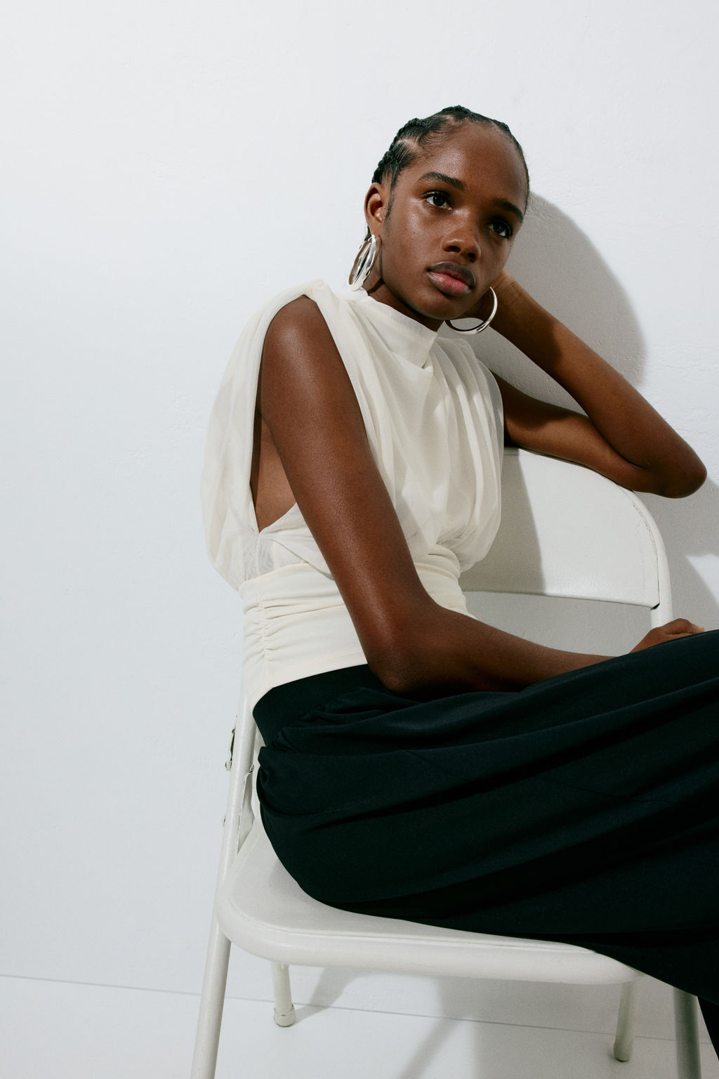 Top drapeado sin mangas - H&m фото 4