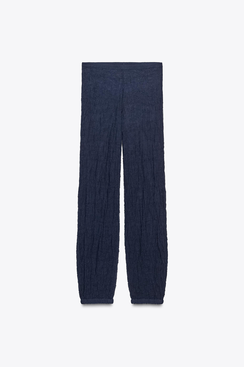 FINE KNIT WRINKLED-EFFECT TROUSERS - Zara фото 16