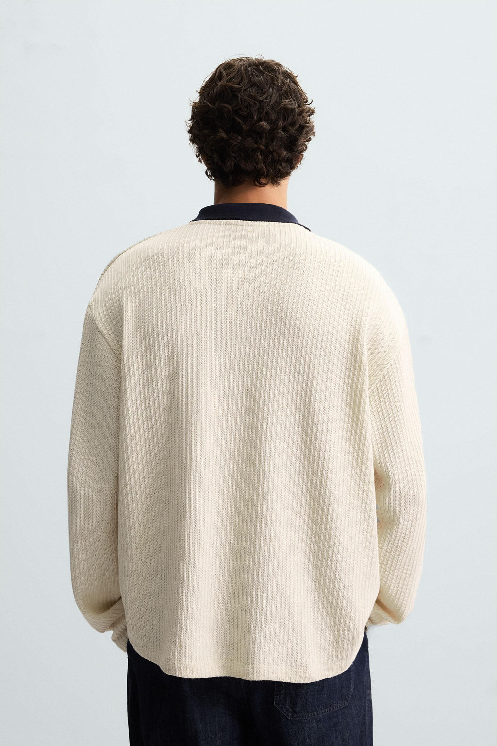 TEXTURED SWEATSHIRT WITH DRAWSTRING - Zara фото 3