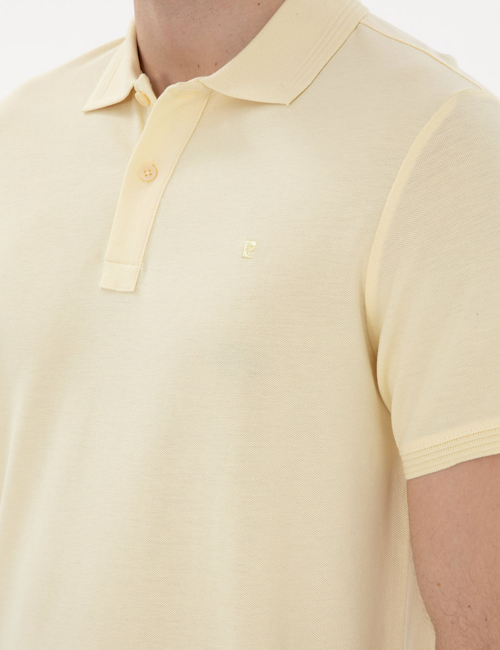 A__k Sar_ Slim Fit %100 Pamuk K_vr_lmaz Polo Yaka Basic Ti__rt