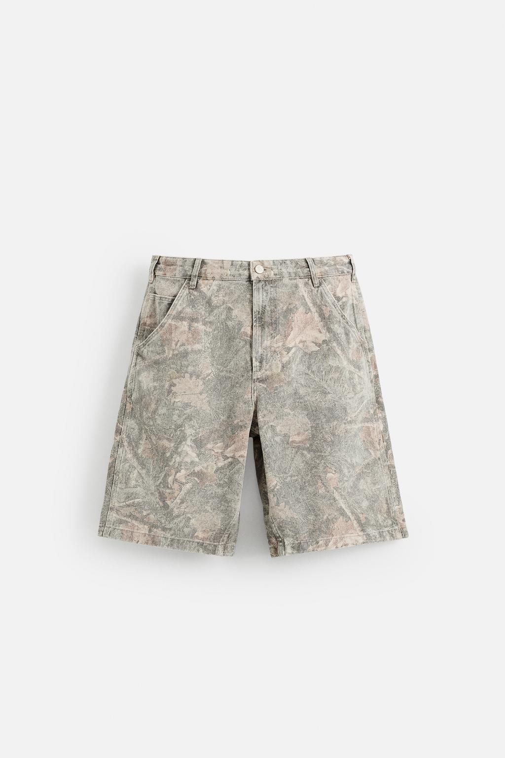ABSTRACT PRINT RELAXED FIT BERMUDA SHORTS - Zara фото 6