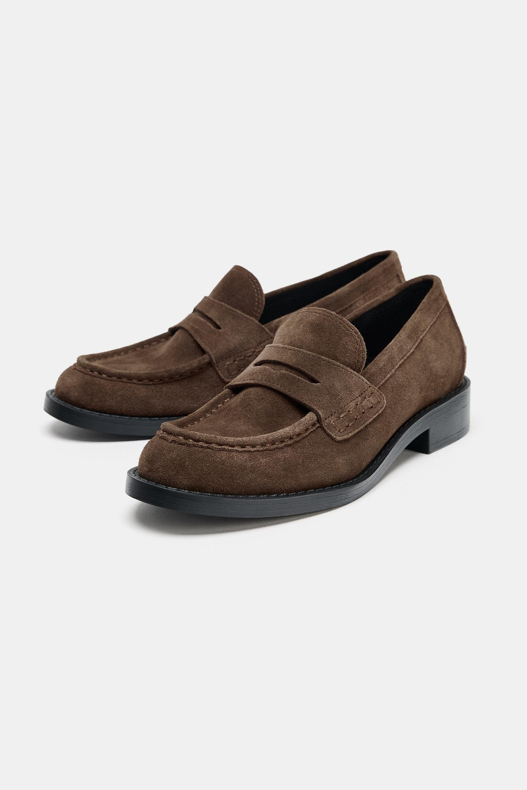 SPLIT SUEDE LOAFERS - Zara фото 4
