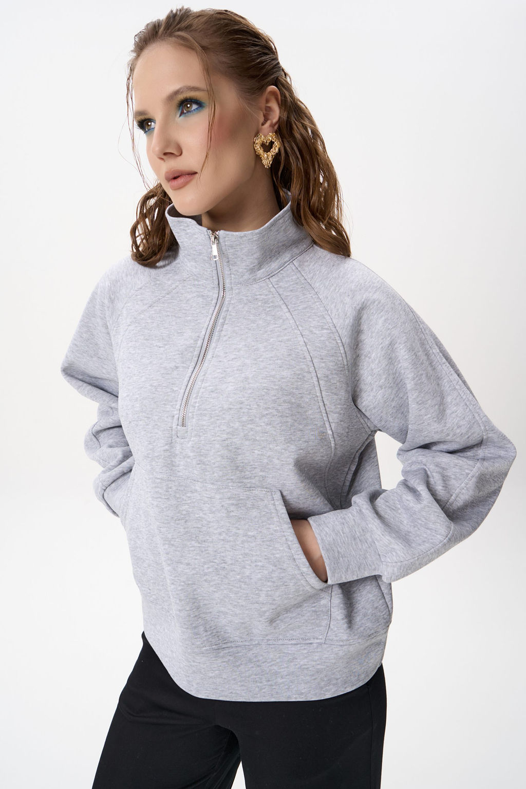 Свитшот Деми (темно-серый) - Эльза фото 2