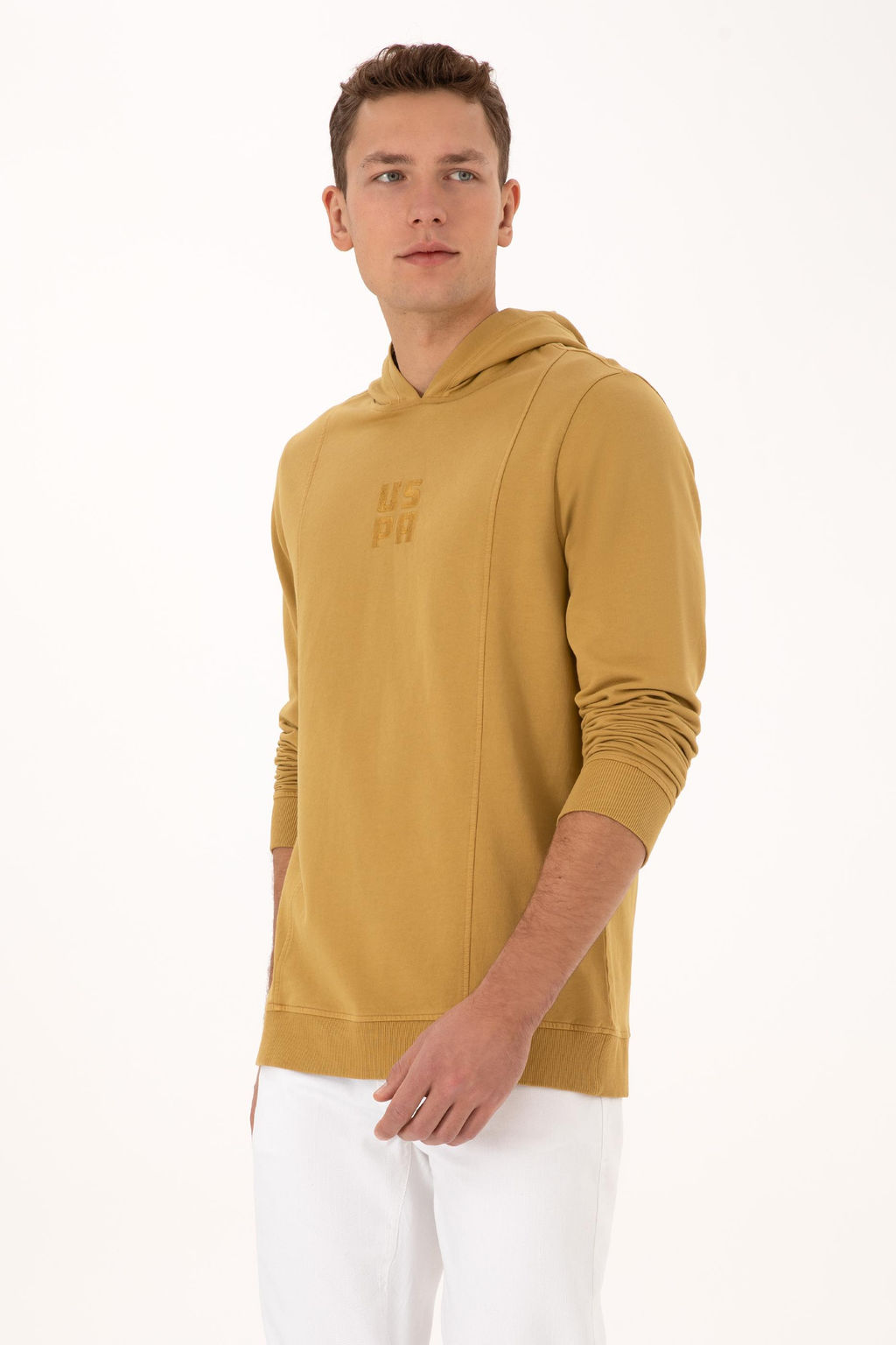Erkek Hardal Sweatshirt