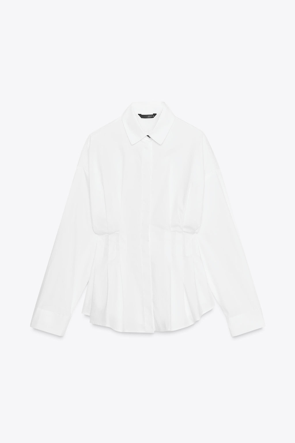 PLEATED POPLIN SHIRT - Zara фото 5