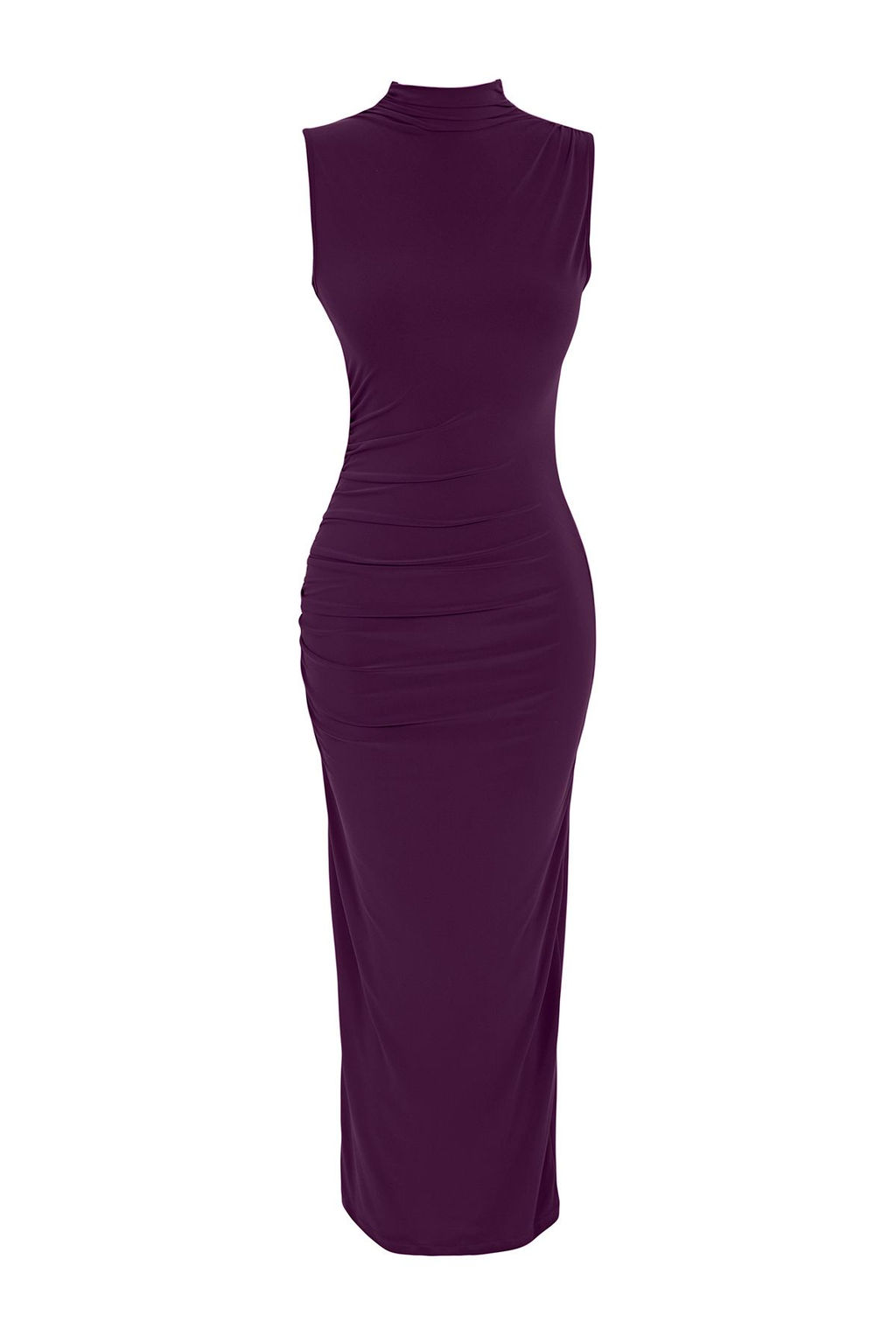 TRENDYOLMILLA Siyah S?f?r Kol Drapeli Bodycone/Vucuda Oturan Esnek Orme Maxi Kalem Elbise TWOSS24EL00101  фото 14