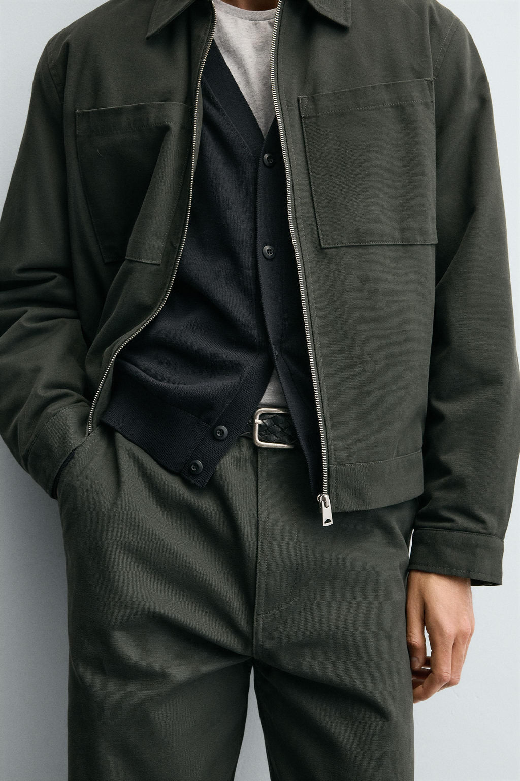 TEXTURED CANVAS TROUSERS - Zara фото 5