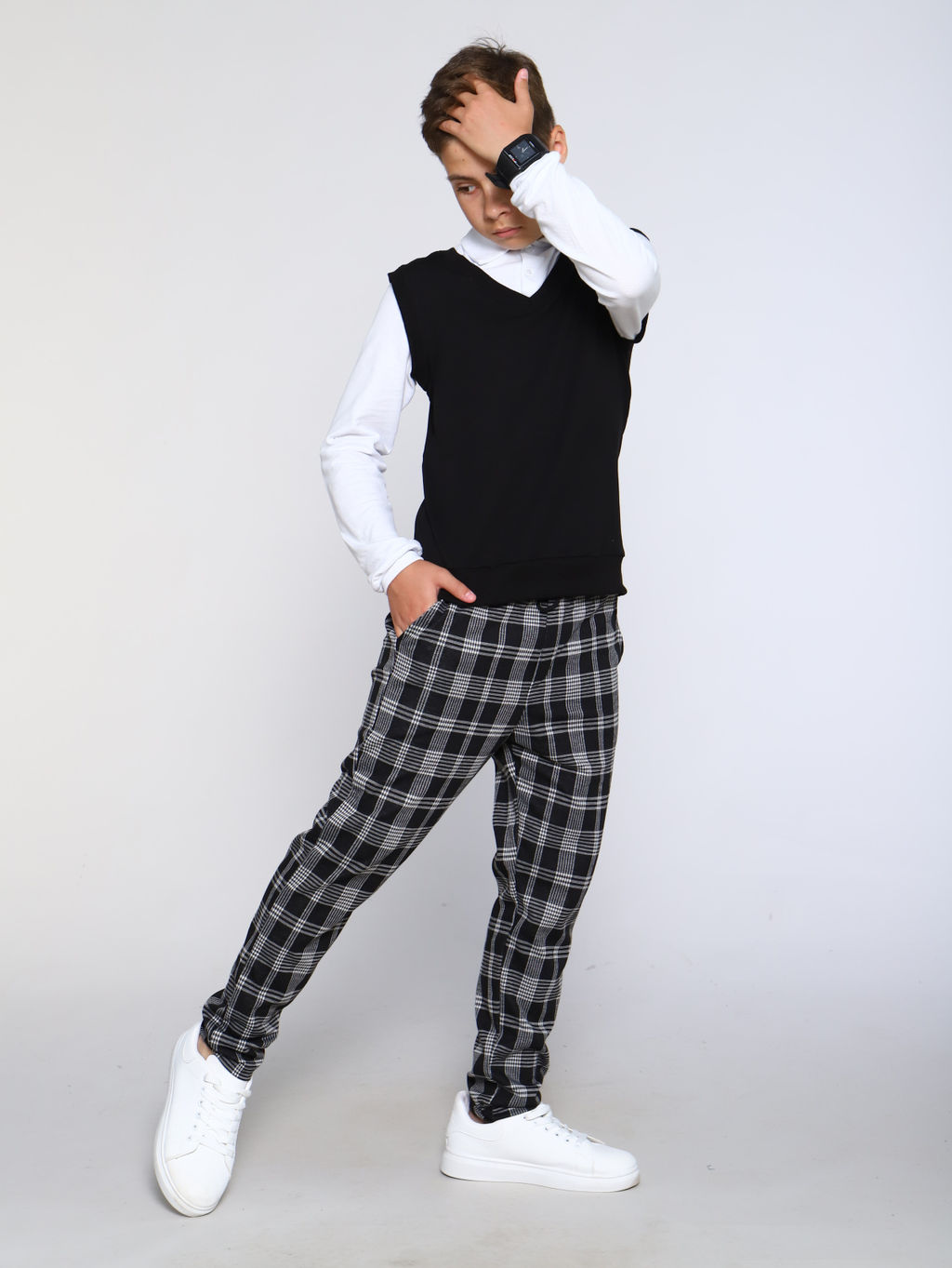 Брюки Высота черный - Ладошки фото 32