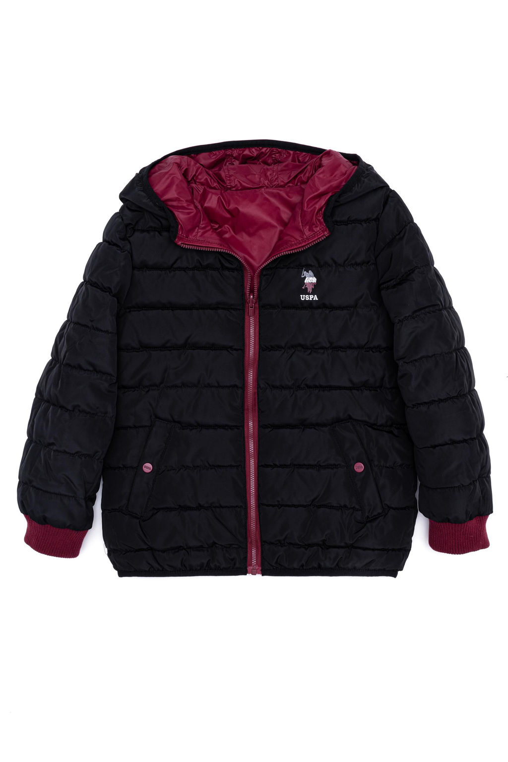 U. S. Polo Assn Черное пальто с капюшоном для мальчика - U.s. polo assn фото 14