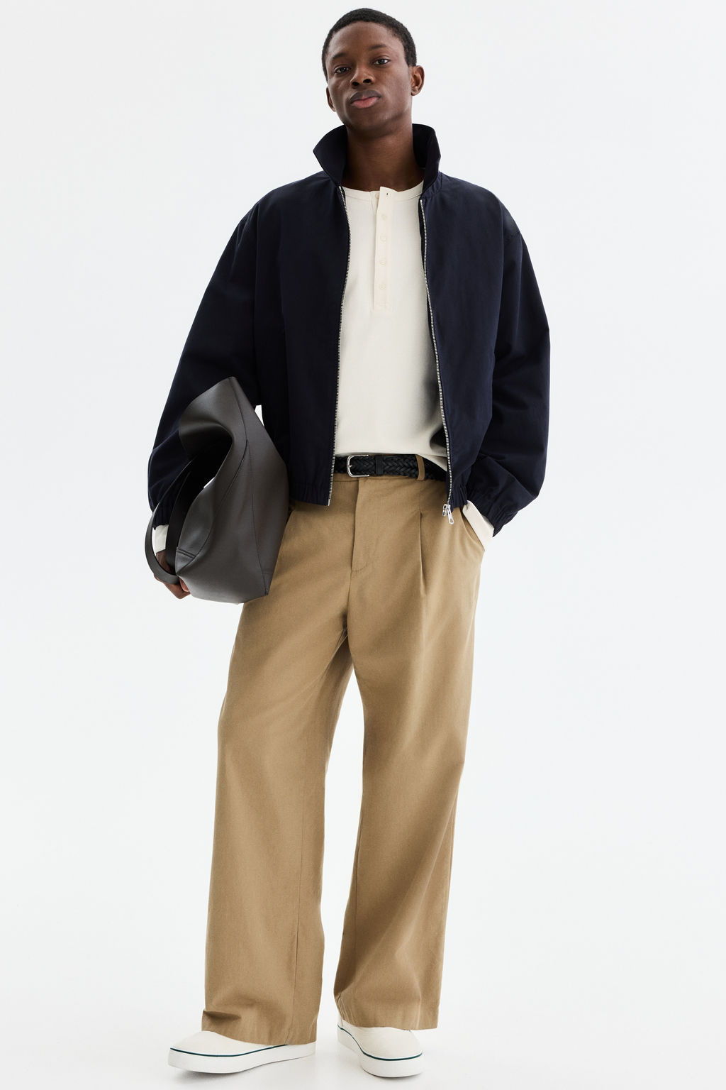 Camiseta de canal? con cuello panadero Slim Fit - H&m фото 5
