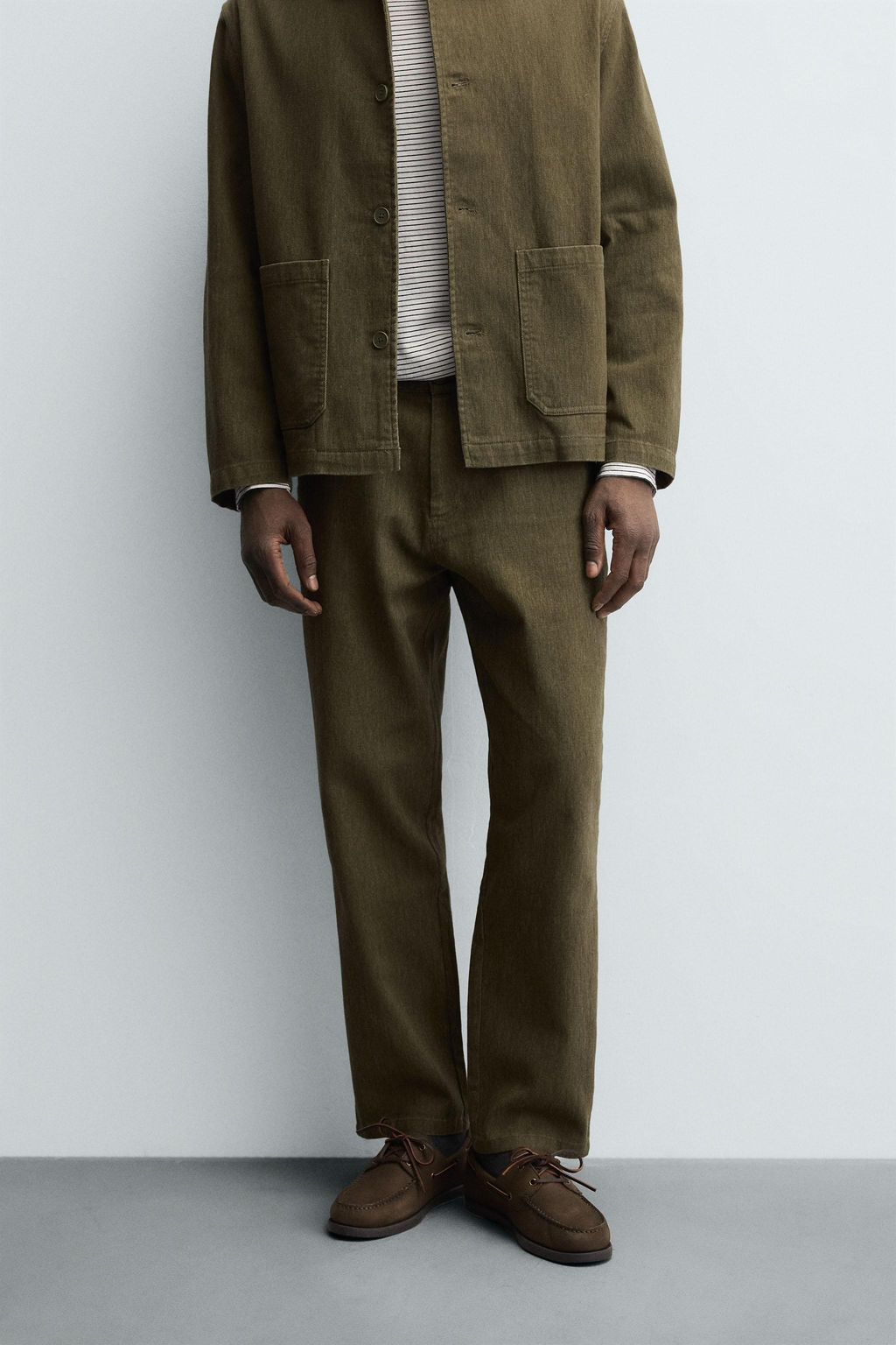 TEXTURED COTTON TROUSERS - Zara фото 2