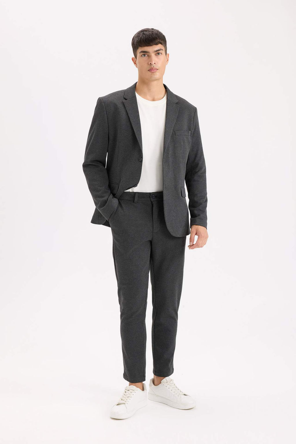 Gabardin Pantolon Tailored Regular Fit Cepli Duz Paca - Defacto фото 2