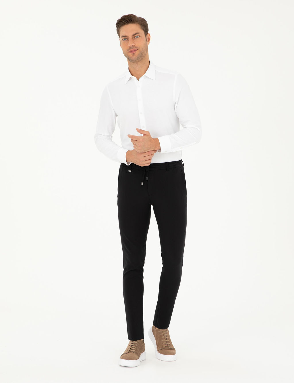 Siyah Klasik Jogger Pantolon