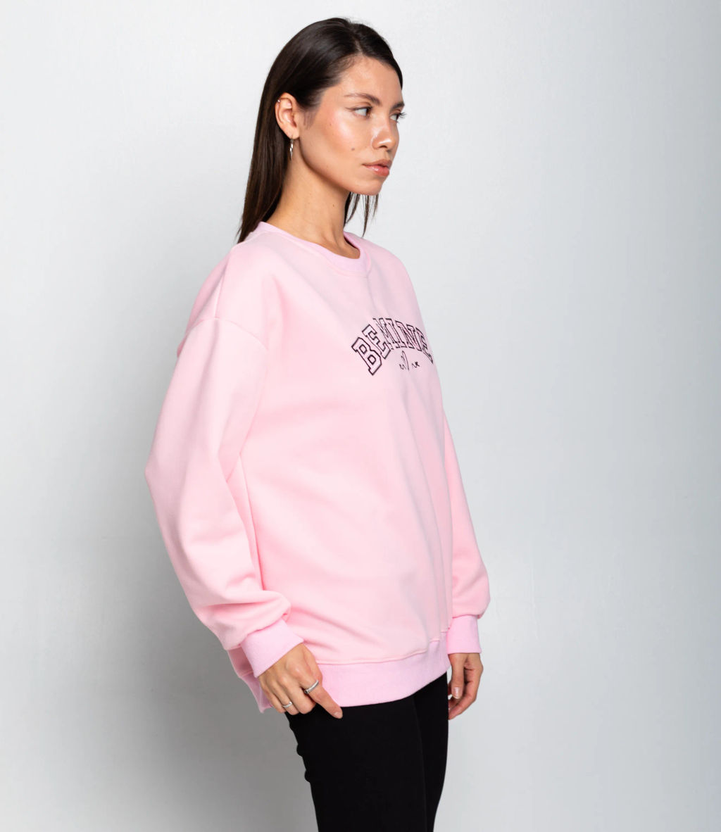 Свитшот #КТ1782, розовый