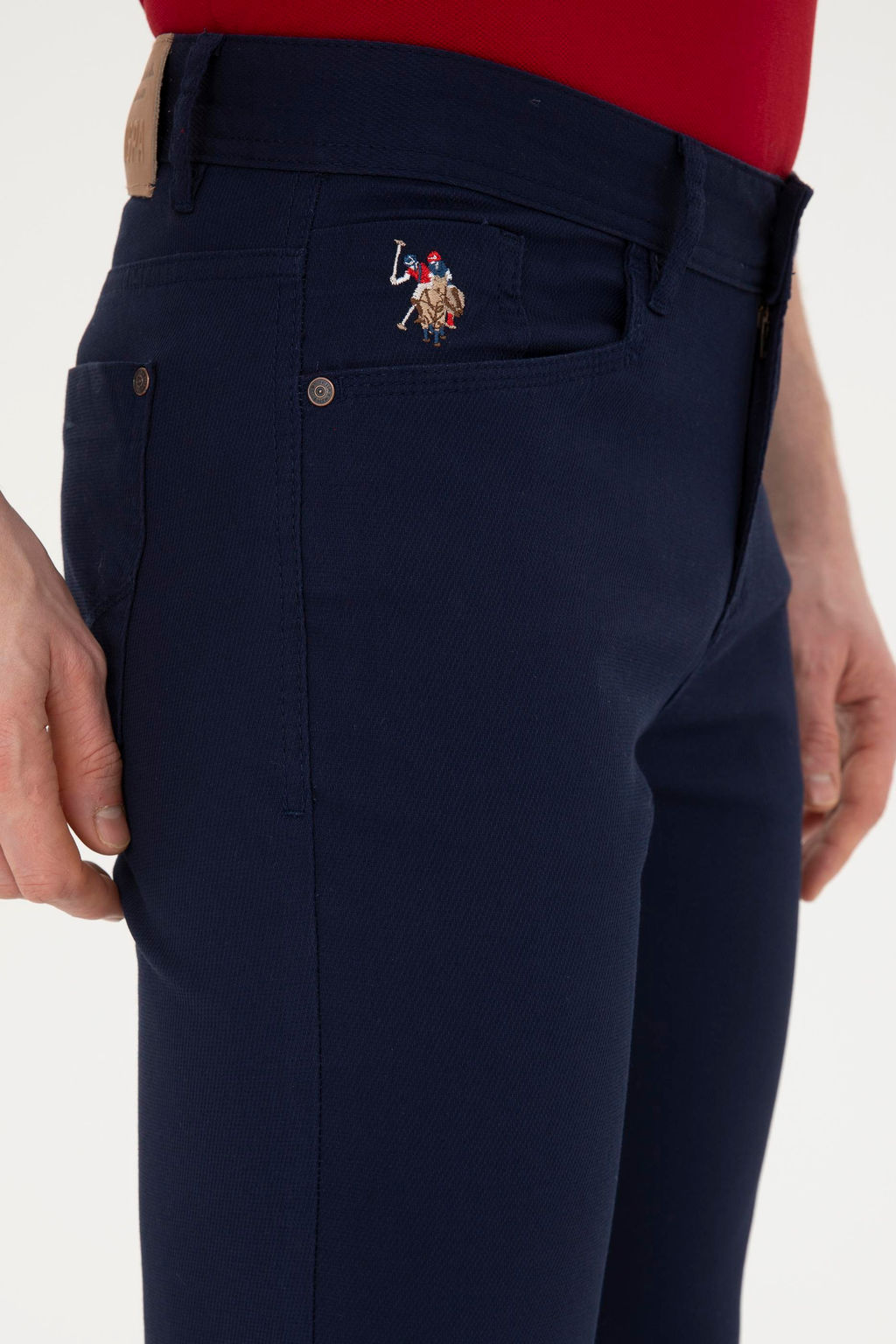 Erkek Regular Fit Lacivert Kanvas / Chino Pantolon