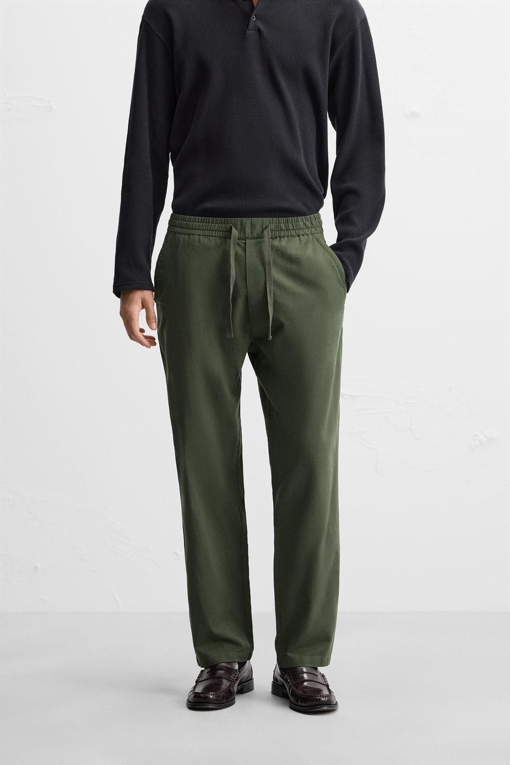 RELAXED FIT JOGGER WAIST TROUSERS - Zara фото 33