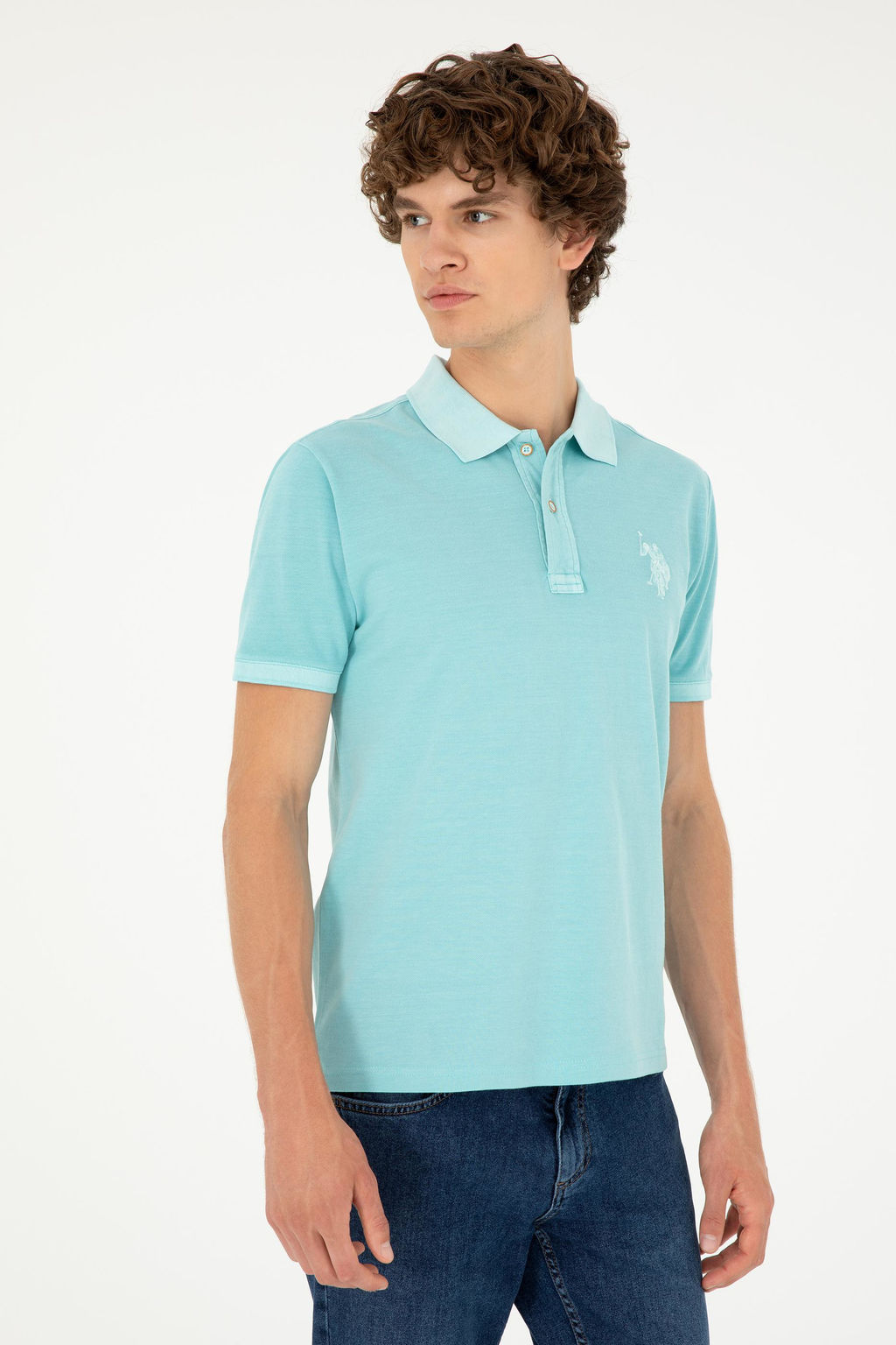 Футболка U.S. Polo Assn мятная хлопок  фото 3