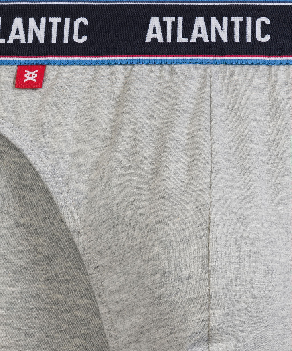 ATLANTIC 3MP-200 Трусы спорт Solid Summer - набор 3 шт. темно-синий + коралловый + серый меланж  фото 5