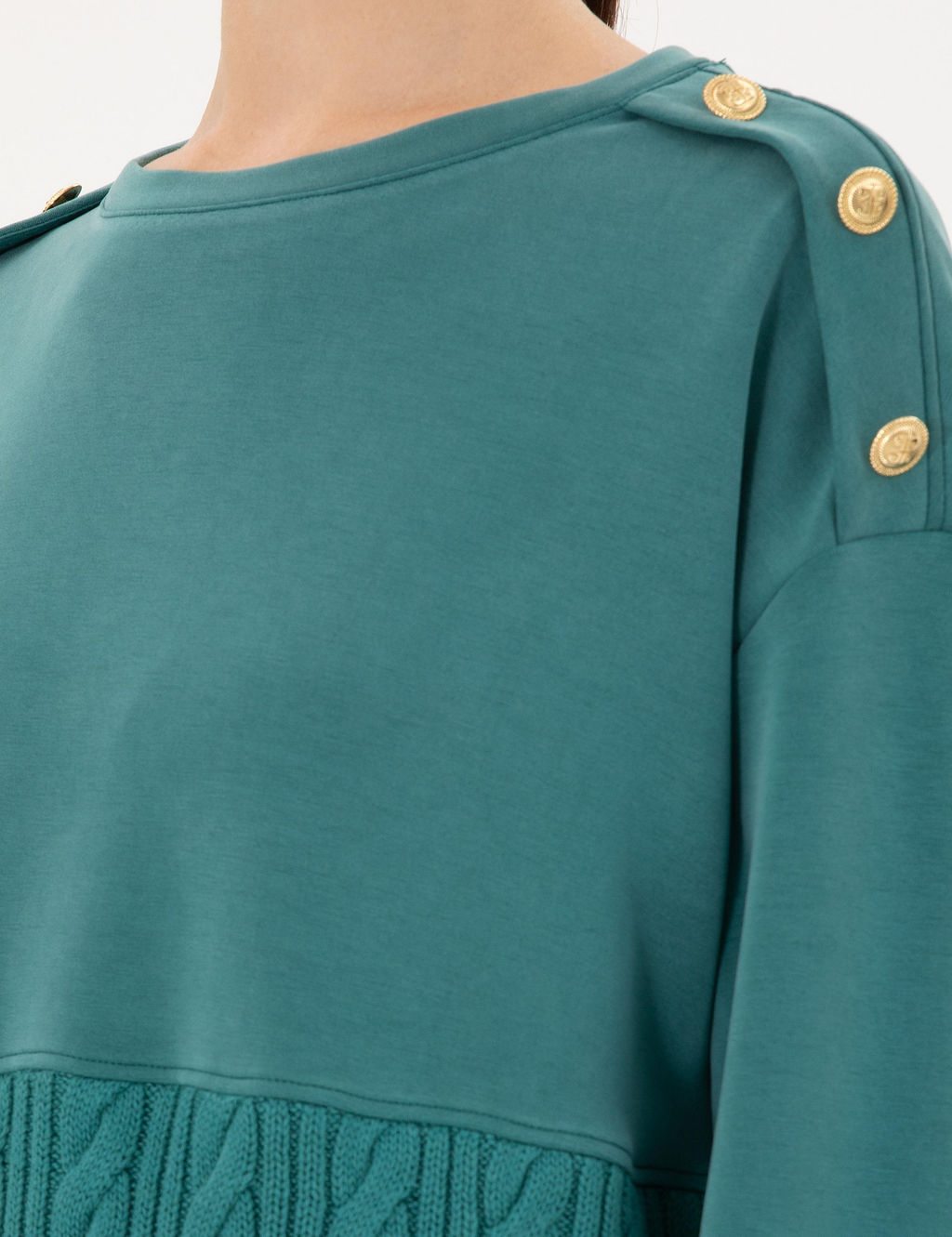 Koyu Ye_il Regular Fit Modal Kuma_ Sweatshirt - Pierre cardin фото 7